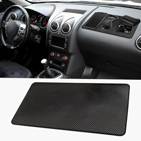 Dashboard Non Slip Mat - Universal Car Mat Dash Accessories, Anti-Slip Rubber Holder Pad, Sticky Gripping Mat PU Gel Dashboard Cover for Phone Sunglasses Keys Coins in Saudi Arabia