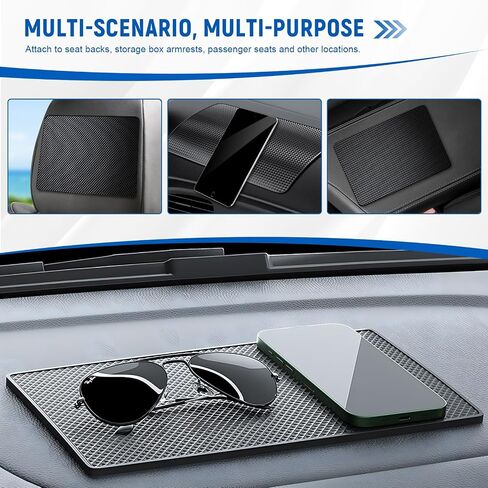 Dashboard Non Slip Mat - Universal Car Mat Dash Accessories, Anti-Slip Rubber Holder Pad, Sticky Gripping Mat PU Gel Dashboard Cover for Phone Sunglasses Keys Coins in Saudi Arabia