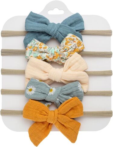 KIDOCHEESE أقواس الأطفال وعصابات الرأس من النايلون، أربطة شعر قابلة للتمدد، إكسسوارات الشعر للأطفال حديثي الولادة والرضع والأطفال الصغار in Kuwait