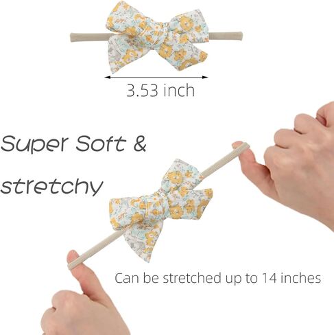 KIDOCHEESE أقواس الأطفال وعصابات الرأس من النايلون، أربطة شعر قابلة للتمدد، إكسسوارات الشعر للأطفال حديثي الولادة والرضع والأطفال الصغار in Kuwait