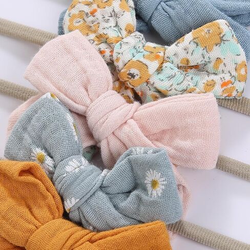 KIDOCHEESE أقواس الأطفال وعصابات الرأس من النايلون، أربطة شعر قابلة للتمدد، إكسسوارات الشعر للأطفال حديثي الولادة والرضع والأطفال الصغار in Kuwait