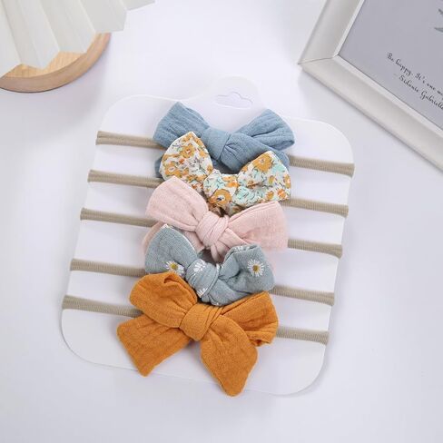 KIDOCHEESE أقواس الأطفال وعصابات الرأس من النايلون، أربطة شعر قابلة للتمدد، إكسسوارات الشعر للأطفال حديثي الولادة والرضع والأطفال الصغار in Kuwait