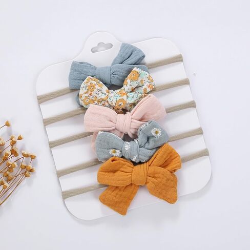 KIDOCHEESE أقواس الأطفال وعصابات الرأس من النايلون، أربطة شعر قابلة للتمدد، إكسسوارات الشعر للأطفال حديثي الولادة والرضع والأطفال الصغار in Kuwait