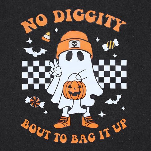 KEKEMI Halloween Crewneck Sweatshirt Toddler Boy Girl Pumpkin Ghost Graphic Shirt Baby Funny Letter Print Spooky Season Tops in Saudi Arabia