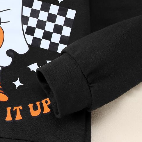 KEKEMI Halloween Crewneck Sweatshirt Toddler Boy Girl Pumpkin Ghost Graphic Shirt Baby Funny Letter Print Spooky Season Tops in Saudi Arabia