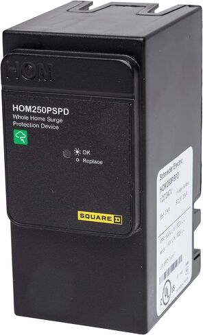 مربع D - HOM250PSPD جهاز حماية من اندفاع المنزل بالكامل، 50 كيلو أمبير، 120/240 فولت، مرحلة واحدة، بدون أسلاك، قابس محايد in Saudi Arabia