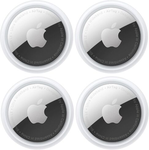 جهاز تتبع Apple AirTag، 4 عبوات مع ضمان Apple لمدة عام in Saudi Arabia