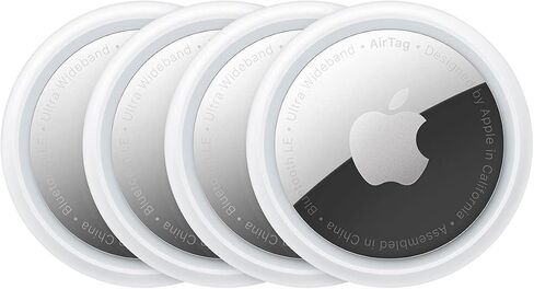 جهاز تتبع Apple AirTag، 4 عبوات مع ضمان Apple لمدة عام in Saudi Arabia