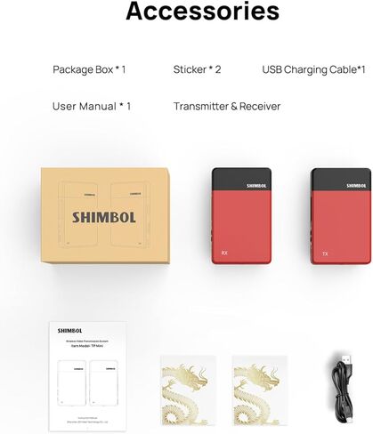 نظام نقل الفيديو اللاسلكي Shimbol TP MINI مع حامل الحذاء الساخن، جهاز إرسال واستقبال HDMI نطاق نقل 600 قدم 0.07 ثانية تصميم حلقة HDMI منخفضة الكمون in Kuwait