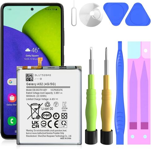 Galaxy A52 Battery,[5800mAh] Li-Polymer EB-BG781ABY Replacement Battery for Samsung Galaxy A52 (4G / 5G) SM-A526 SM-A526B/DS SM-A5260&Samsung Galaxy S20 FE SM-G780 & S20 FE 5G SM-G781 in Saudi Arabia
