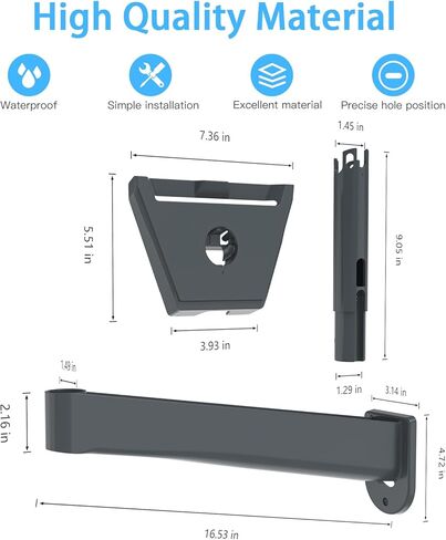 حامل Starlink Gen 3، حامل جداري Starlink Gen 3/V3، حامل سقف، حامل عمود، حامل طويل على الحائط، تركيب متوافق مع مجموعة Starlink Standard Gen 3 in Kuwait