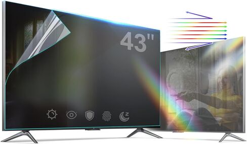 فيلم مضاد للوهج للتلفزيون، مرشح الوهج والضوء الأزرق، فيلم مضاد للوهج 43، فيلم شاشة الضوء الأزرق الوهج 43 بوصة، واقي شاشة تلفزيون 43 بوصة، سدادة وهج التلفزيون 43 بوصة in Kuwait