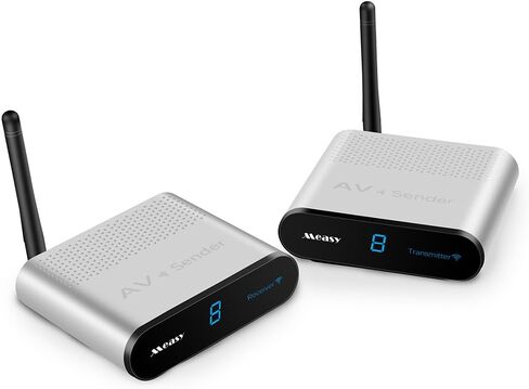 Wireless av Transmitter and Receiver measy AV530 TV Transmitter and Receiver up to 300m/1000ft to Camera,Monitor,TV - Silver, RCA Extender in Kuwait