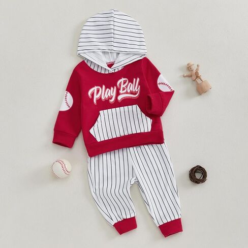 Infant Baby Boy Hooded Dinosaur Fall Outfit Contrast Sweatshirt Pant Set | Toddler Baby Boy Dinosaur Clothes Long Sleeve Hooded Sweatshirt Pant Set Infant 6 12 18 Months 2T 3T Dinosaur Clothes in Saudi Arabia