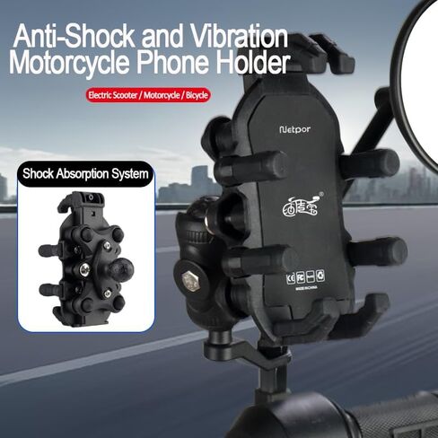 Mobile Phone Holder Motorcycle Phone Mount Bicycle Handlebar Phone Holder Cell Phone Mount Anti-Shock Installation of Handlebar for iPhone,Samsung,LG(CD3463) in Saudi Arabia
