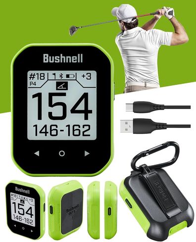 Bushnell Phantom 3 Slope GPS Golf Green مع تقنية Slope، شاشة تعمل باللمس، حامل عربة مغناطيسي مع حزمة مناشف Wearable4U in Kuwait