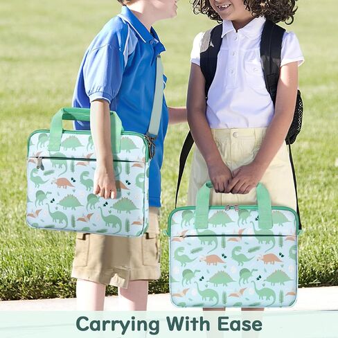 Tablet Bag for Kids, 12.5 Inch Portable Kids Tablet Sleeve Carrying Case with Handle & Shoulder Strap, Fits All-new Fire HD 10 Kids/Fire HD 10 Kids Pro 13th/11th Gen 2023/2021, Green Dinosaur in Kuwait