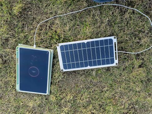 HUYINGC Solar power Charger with 6 Watt Portable Solar Panel for 1.2V AA & AAA Ni-MH Ni-CD Household Rechargeable Batteries and with 5V USB Output for cellphone or other Batteries needed charging-Blac in Saudi Arabia