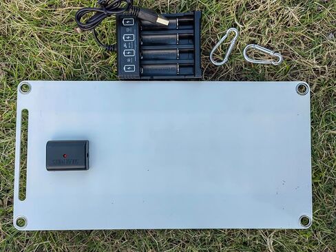 HUYINGC Solar power Charger with 6 Watt Portable Solar Panel for 1.2V AA & AAA Ni-MH Ni-CD Household Rechargeable Batteries and with 5V USB Output for cellphone or other Batteries needed charging-Blac in Saudi Arabia