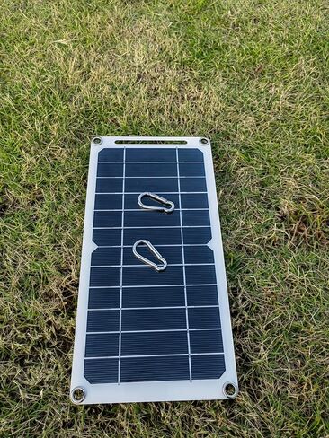 HUYINGC Solar power Charger with 6 Watt Portable Solar Panel for 1.2V AA & AAA Ni-MH Ni-CD Household Rechargeable Batteries and with 5V USB Output for cellphone or other Batteries needed charging-Blac in Saudi Arabia