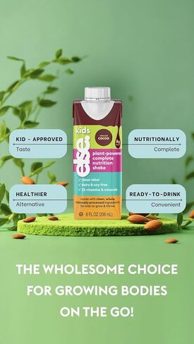 Else Nutrition Plant- Powered Complete Nutrition Shakes for Kids ages 2 plus. Dairy and soy-free, 25 vitamins, minerals, convenient Ready to Drink, Chocolate, 16-pack in Saudi Arabia
