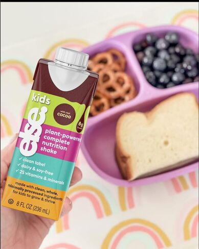 Else Nutrition Plant- Powered Complete Nutrition Shakes for Kids ages 2 plus. Dairy and soy-free, 25 vitamins, minerals, convenient Ready to Drink, Chocolate, 16-pack in Saudi Arabia