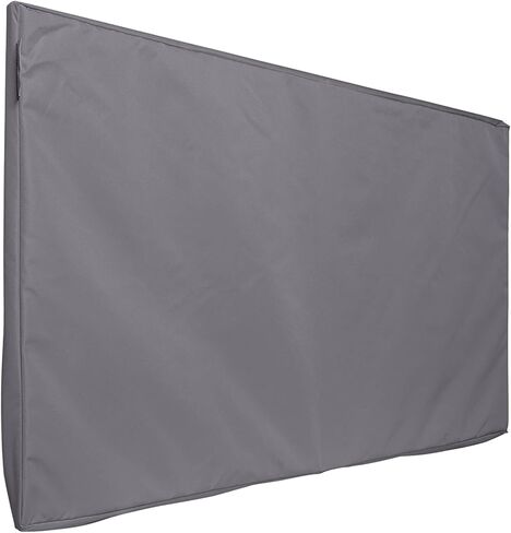 غطاء تلفزيون نصف خارجي من Covermate - مقاسات مختلفة، مادة خفيفة الوزن، مقاوم للطقس والغبار، رباط سحب، أغطية تلفزيون خارجية، حجم شاشة 55-59 بوصة، أسود in Kuwait