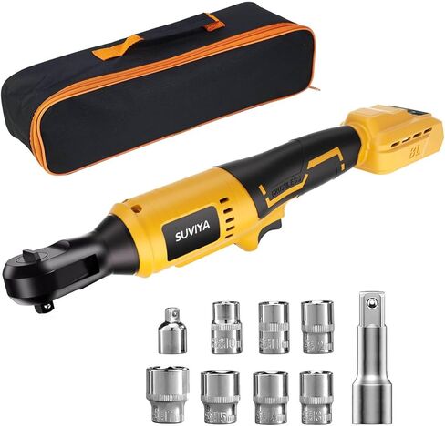 3/8" Cordless Ratchet Wrench Compatible With Dewalt 20V MAX Battery, 74Ft-Lbs Brushless Motor Power Ratchet Wrench with 1/4" Adapter, Power Electric Ratchet drive (Tool Only) in Kuwait