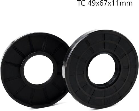 XiKe Oil Shaft Seal, Lip Seals, TC 45x67x8mm Nitrile Rubber Cover Double Lip with Spring, Oil Seals for Bearing Shafts,Rotating Shafts,etc., Black Pack of 2 in Saudi Arabia