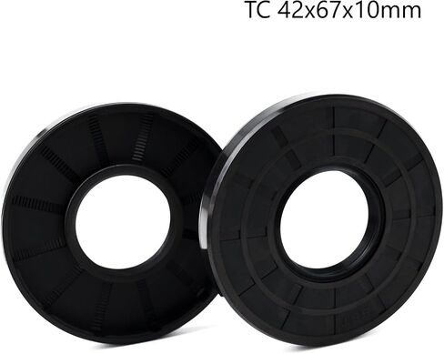 XiKe Oil Shaft Seal, Lip Seals, TC 45x67x8mm Nitrile Rubber Cover Double Lip with Spring, Oil Seals for Bearing Shafts,Rotating Shafts,etc., Black Pack of 2 in Saudi Arabia