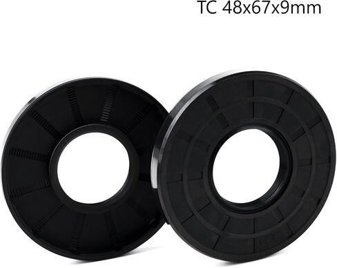 XiKe Oil Shaft Seal, Lip Seals, TC 45x67x8mm Nitrile Rubber Cover Double Lip with Spring, Oil Seals for Bearing Shafts,Rotating Shafts,etc., Black Pack of 2 in Saudi Arabia