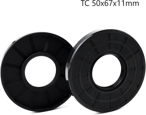 XiKe Oil Shaft Seal, Lip Seals, TC 45x67x8mm Nitrile Rubber Cover Double Lip with Spring, Oil Seals for Bearing Shafts,Rotating Shafts,etc., Black Pack of 2 in Saudi Arabia