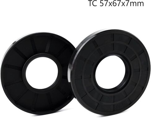 XiKe Oil Shaft Seal, Lip Seals, TC 45x67x8mm Nitrile Rubber Cover Double Lip with Spring, Oil Seals for Bearing Shafts,Rotating Shafts,etc., Black Pack of 2 in Saudi Arabia
