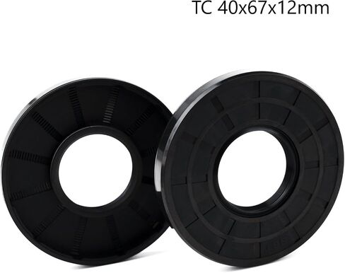 XiKe Oil Shaft Seal, Lip Seals, TC 45x67x8mm Nitrile Rubber Cover Double Lip with Spring, Oil Seals for Bearing Shafts,Rotating Shafts,etc., Black Pack of 2 in Saudi Arabia