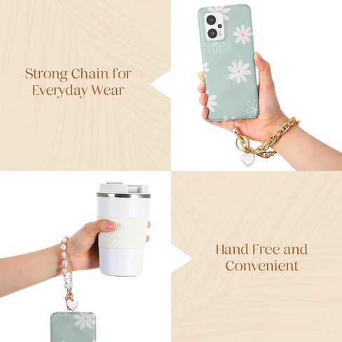 2 Pcs Pearl Beaded Phone Wrist Straps Anti Lost Wrist Lanyard Double Chain Cell Phone Charm with 3 Tether Tab Beaded Wristlet Bracelet for Women Men Phone Wallet Keychain Camera in Saudi Arabia