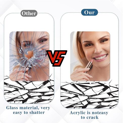 3 PCS Mirror Decal for Phone Mirror Sticker Rectangle Mirror Smartphone Charm Phone Acrylic Adhesive Stick-on Make up Mirror Back Mirror Phone Case Mirror for Phone Back in Saudi Arabia