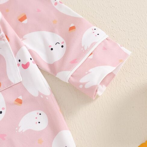 Balaflyie Baby Girl Button Down Pajamas Romper One-Piece Jumpsuit Long Sleeve Sleeper Infant Sleepwear in Saudi Arabia