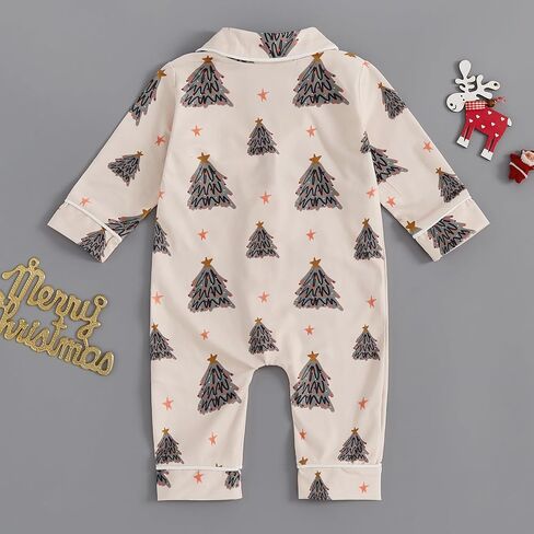 Balaflyie Baby Girl Button Down Pajamas Romper One-Piece Jumpsuit Long Sleeve Sleeper Infant Sleepwear in Saudi Arabia