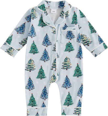 Balaflyie Baby Girl Button Down Pajamas Romper One-Piece Jumpsuit Long Sleeve Sleeper Infant Sleepwear in Saudi Arabia
