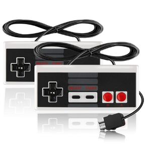 XiBYer NES Classic Controller Compatible With Nintendo Nes Mini Classic Edition Console,Unleash the Magic of Retro Gaming with Precision Controls and Nostalgic Design(2*White)