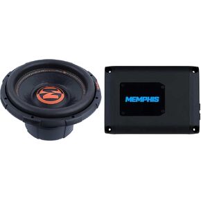 Memphis Audio PRX800.1V2 Monoblock Subwoofer Amplifier and MJP1222 12" Dual 2 Ohm MOJO Pro Subwoofer
