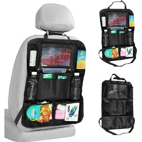 Backseat Car Organizer, Mats Back Seat Organizers Storage Bag with Touch Screen Tablet Holder 10 Storage Pockets for Kids Toddlers Car Seats, Travel Accessories,Road Trip Essentials Kids