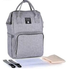 Generic Diaper Bag Backpack diaper bag baby bag Multi-functional waterproof travel backpack，Diaper bag with changing pad, Average code, Grey