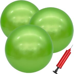 3 Pcs 9 Inch Inflatable Bouncy Balls with Hand Air Pump for Indoor Outdoor Play Balls