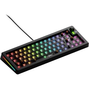 Glorious Gaming - مجموعة لوحة مفاتيح مخصصة GMMK 3 PRO Barebones مع مقبض، هيكل من الألومنيوم المعياري ونظام الحشيات، لوحة مفاتيح قابلة للتبديل بنسبة 100%، إسفنج مخفف للصوت، لوحة مفاتيح من الألومنيوم ANSI (أسود) in Kuwait