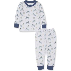 Kissy Kissy Baby-Boys Infant Train Depot Print Long Pajamas