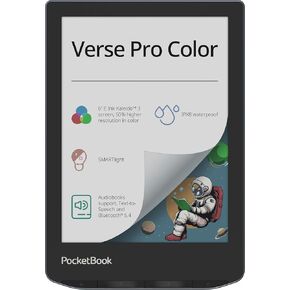 PocketBook Verse Pro Color | Super Thin and Compact 6" e-Reader | Color Screen E Ink Kaleido™ 3 – Eye-Safe and Glare-Free | Text-to-Speech & Bluetooth | Audiobooks | SMARTlight | IPX8 Waterproof