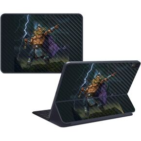 MightySkins Carbon Fiber Skin for Apple iPad Pro Smart Keyboard 11" (2018) - Standing Watch - Protective, Durable Textured Carbon Fiber Finish - Easy to Apply, Remove - Made in The USA