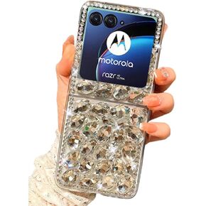 for Motorala Razr Ultra 2026/2025 Case Bling Glitter Diamond Design,Razr Ultra 2025 Phone Case Cute Handmade Sparkle Rhinestone,Slim Clear TPU Bumper Cover for Moto Razr Ultra 2026 for Women Girls in Saudi Arabia