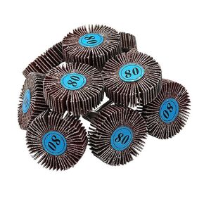 20 Pcs Flap Wheel, 80 Grit Dremel Flap Wheel Sandpaper Flap Wheel Sanding Drums Sleeves for for Drill, Grinder, Rotary Tool -1/8"(3 mm) Shank